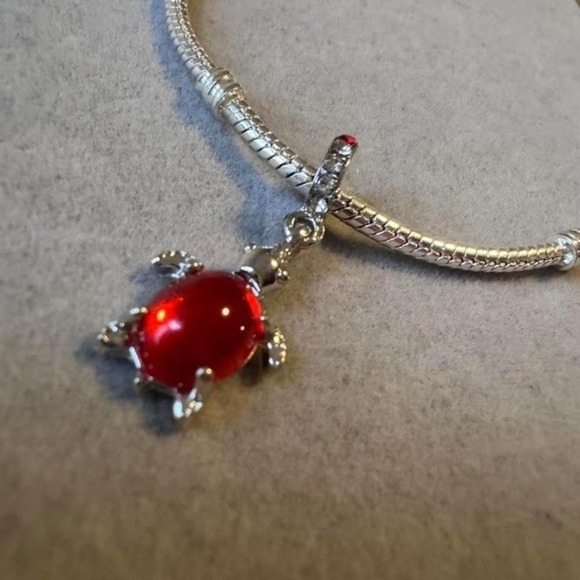 Red Dangle Turtle Charm fits PANDORA - Picture 8 of 8